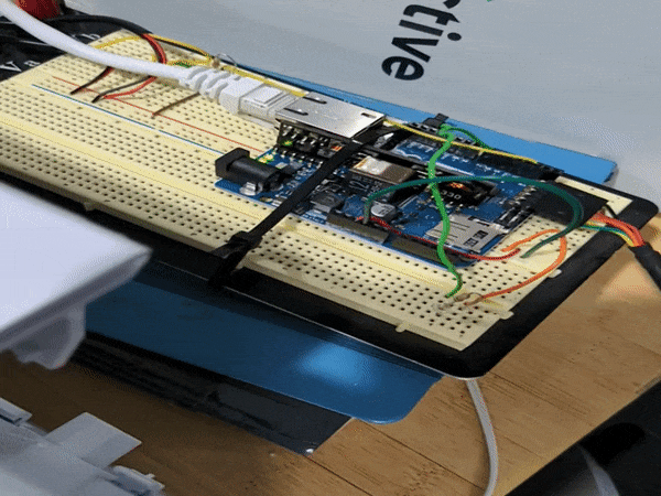 LED blinking on the sensor board